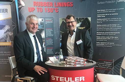 Das Team am Steuler-Stand beim Kraftwerkstechnischen Kolloquium 2019 in Dresden