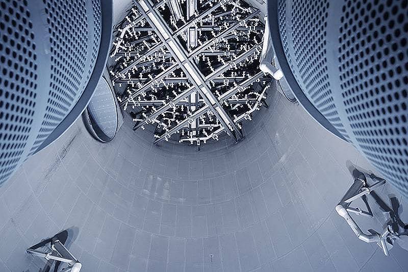 Gummierter Rauchgaswäscher