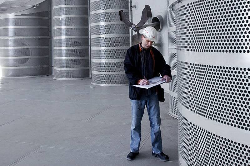 Siebkorb in einer Rauchgasentschwefelungsanlage