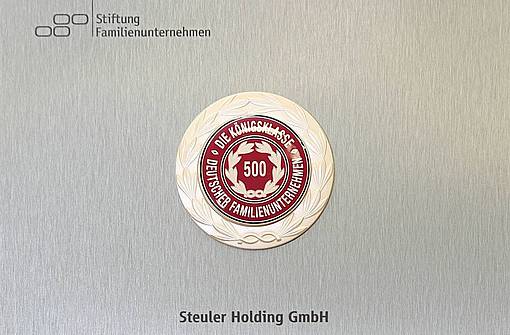 Urkunde Steuler Holding als eines der 500 bedeutendsten deutschen Familienunternehmen