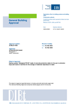 DIBt General building approval for BEKAPLAST PE100 2023-2028