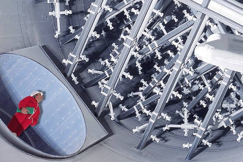 Sprühebene in einer Rauchgasentschwefelungsanlage